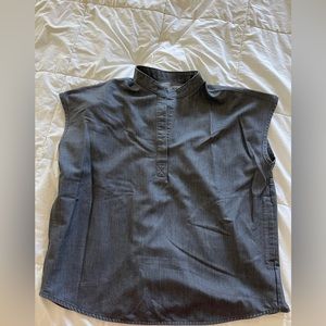 FIGS RAFAELA OVERSIZED SCRUB TOP SIZE SMALL GRAPHITE